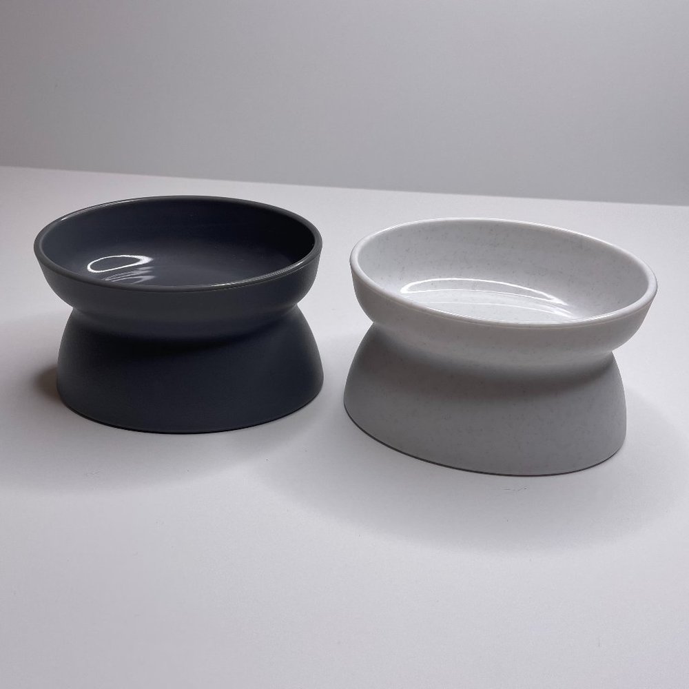 Raised Cat Food Bowl for Stress Free Eating & Drinking